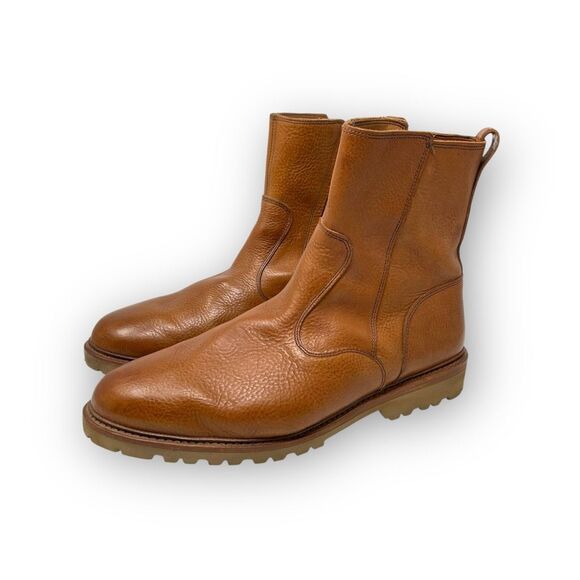Allen Edmonds Discovery Brown Leather Chelsea Moto Boot Men’s Size 11.5 3E - Picture 1 of 10